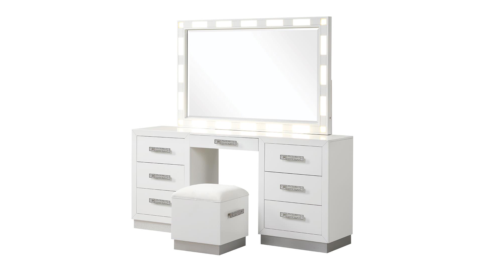 Coco White Vanity Set