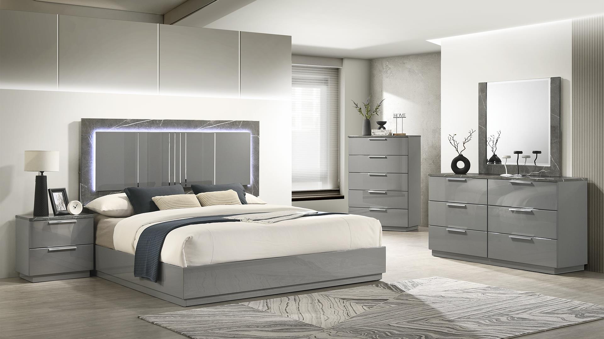 Nova Modern Gray Bed