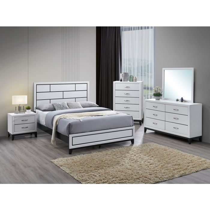 Prism White Bedroom Set