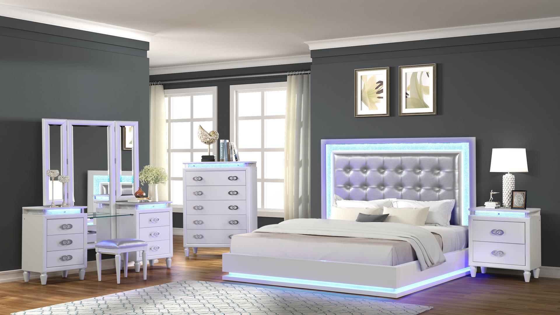 Aurora White Bed