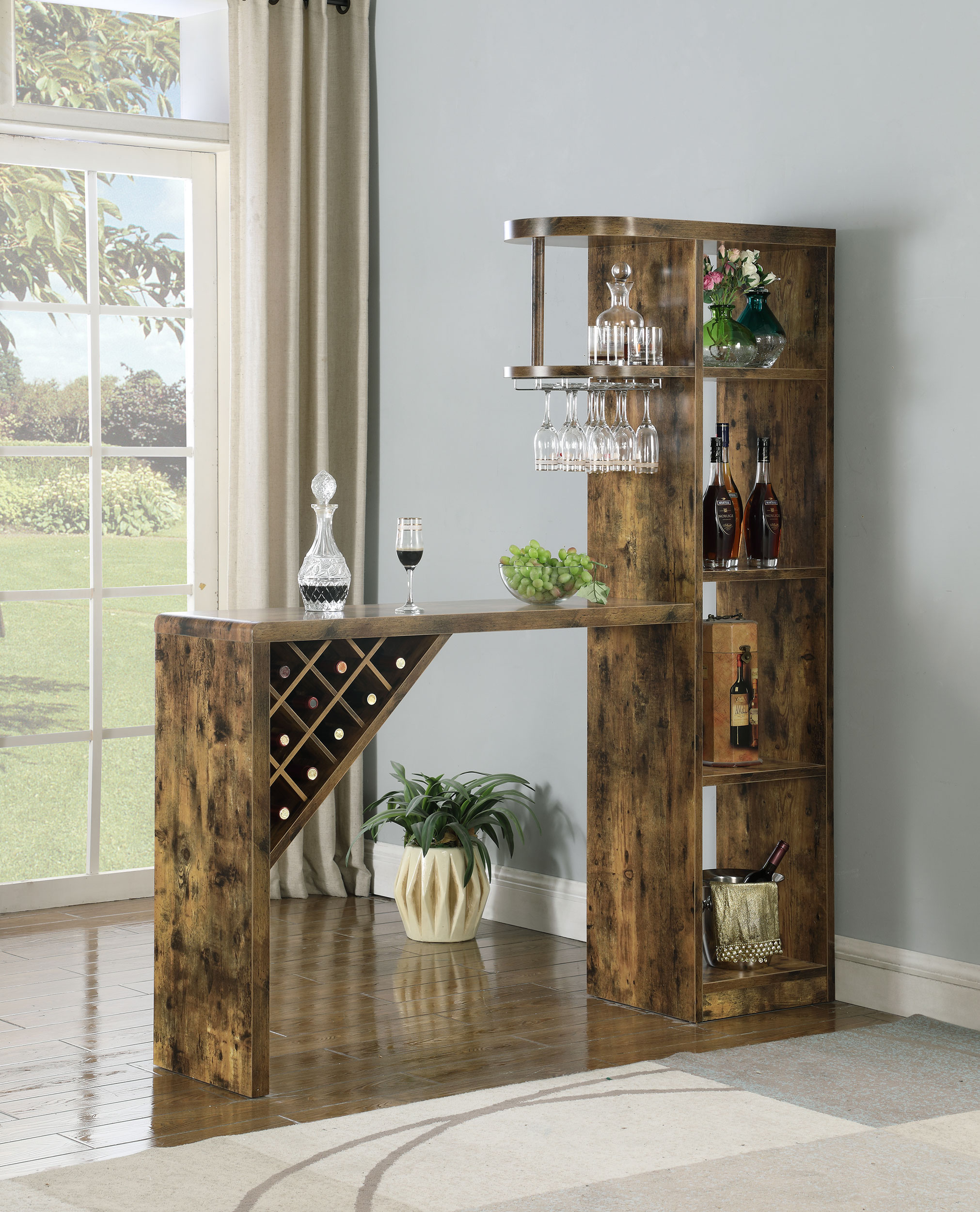 Rustic Wine Bar Cabinet